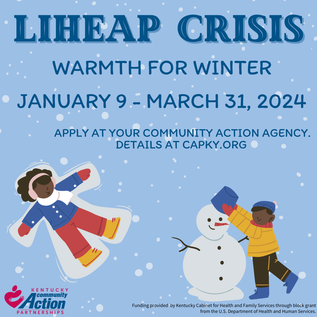 LIHEAP Crisis Enrollment Starts January 9th at Kentucky’s Community Action Agencies